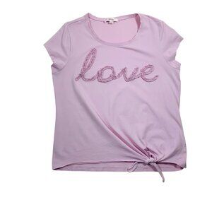 love t-shirt short sleeve round neck sz L